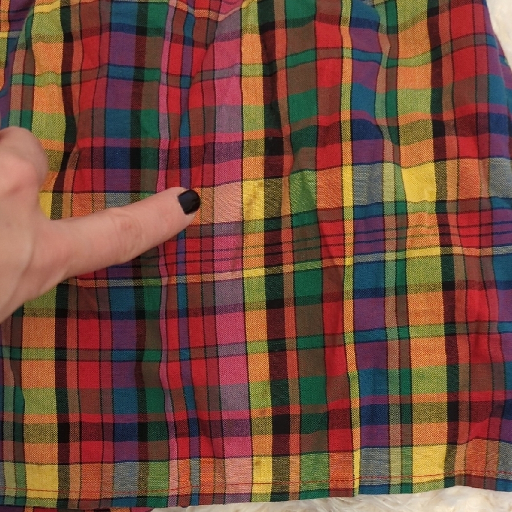 eShakti Multicolor Plaid Dress Size Small - Picture 8 of 16